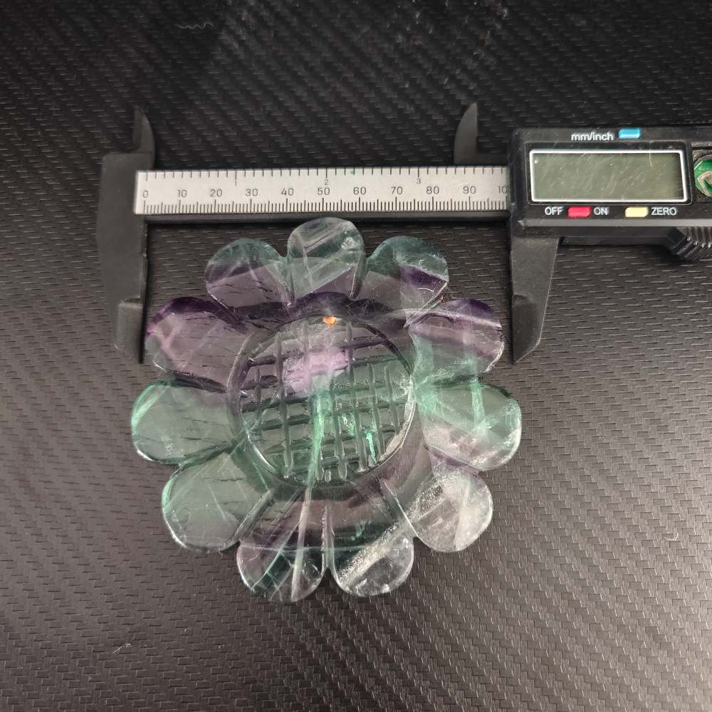 Fluorite Sunflower Crystal Sculpture