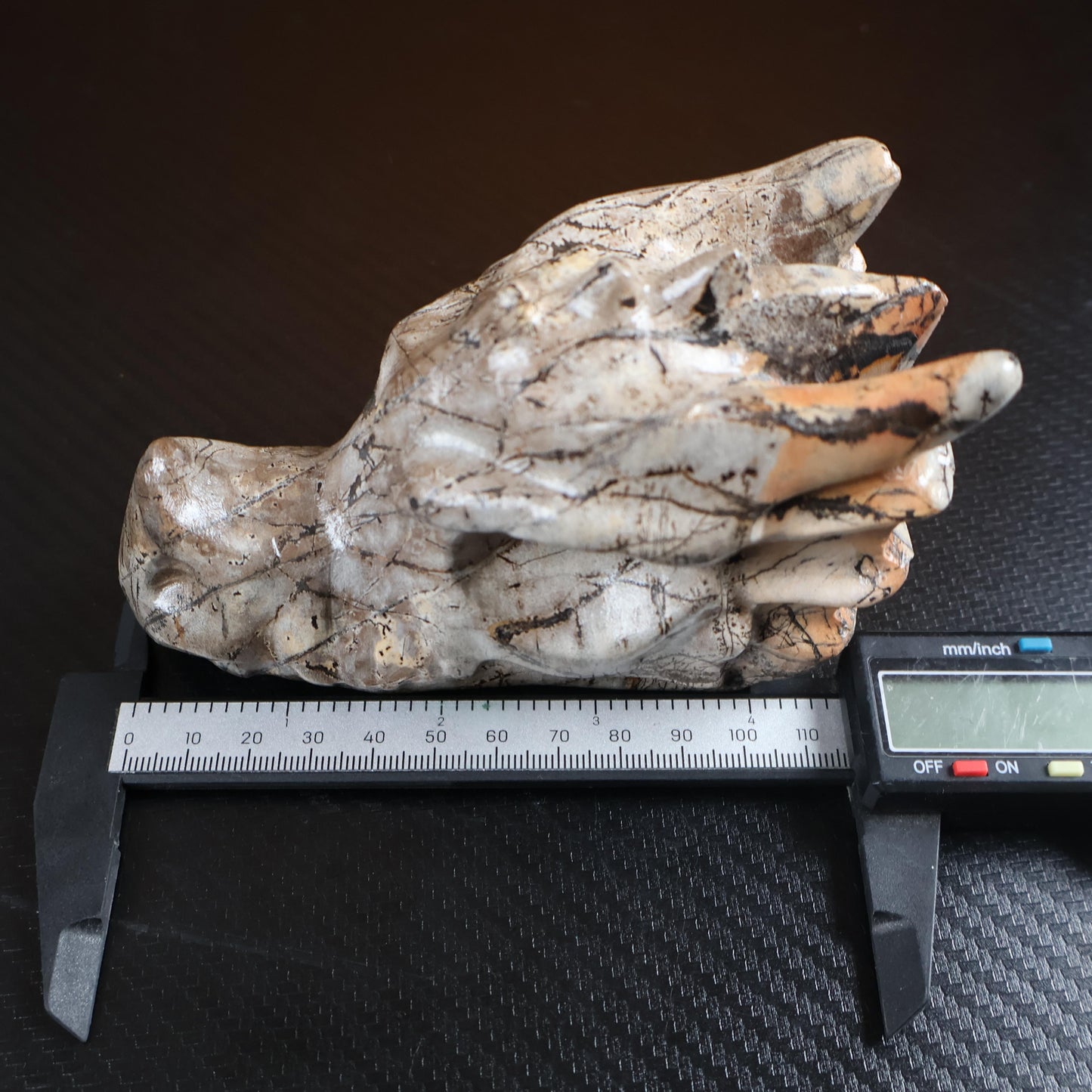 Picture Jasper Dragon Head Carving