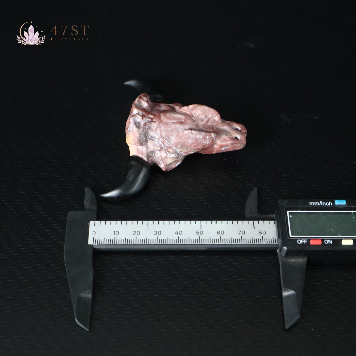 Crystal Bull Skull Carving