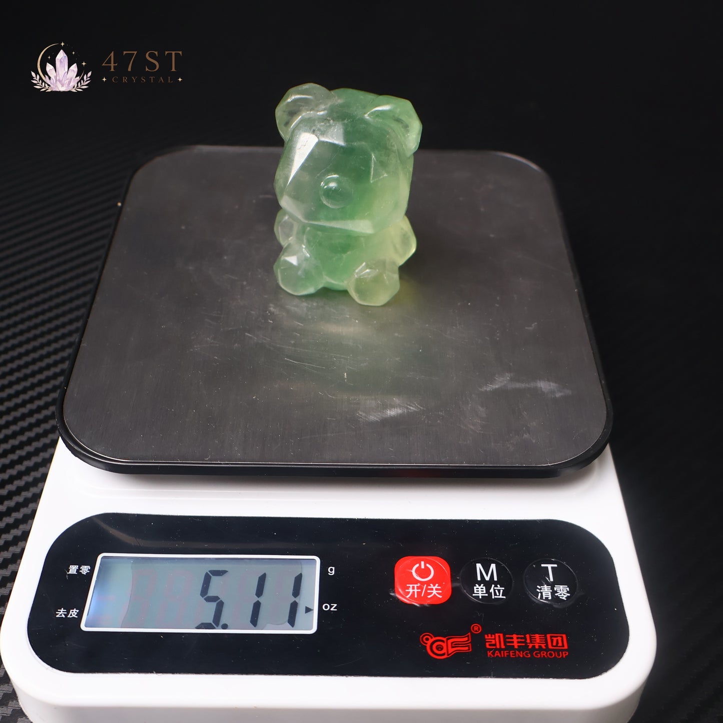 Fluorite Bear Carving