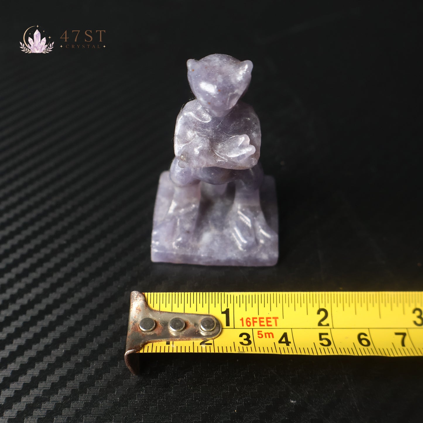 Lepidolite Bastet Carving