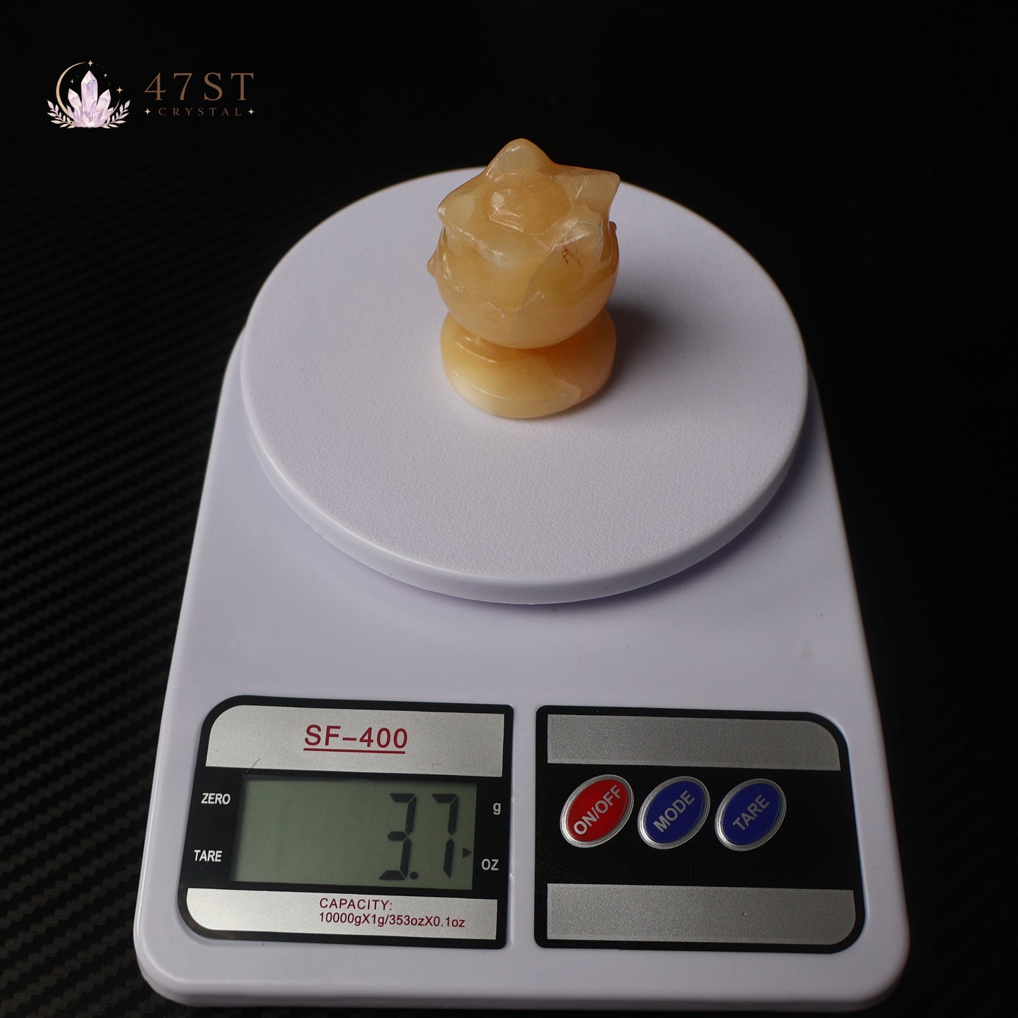Orange Calcite Jigglypuff Carving