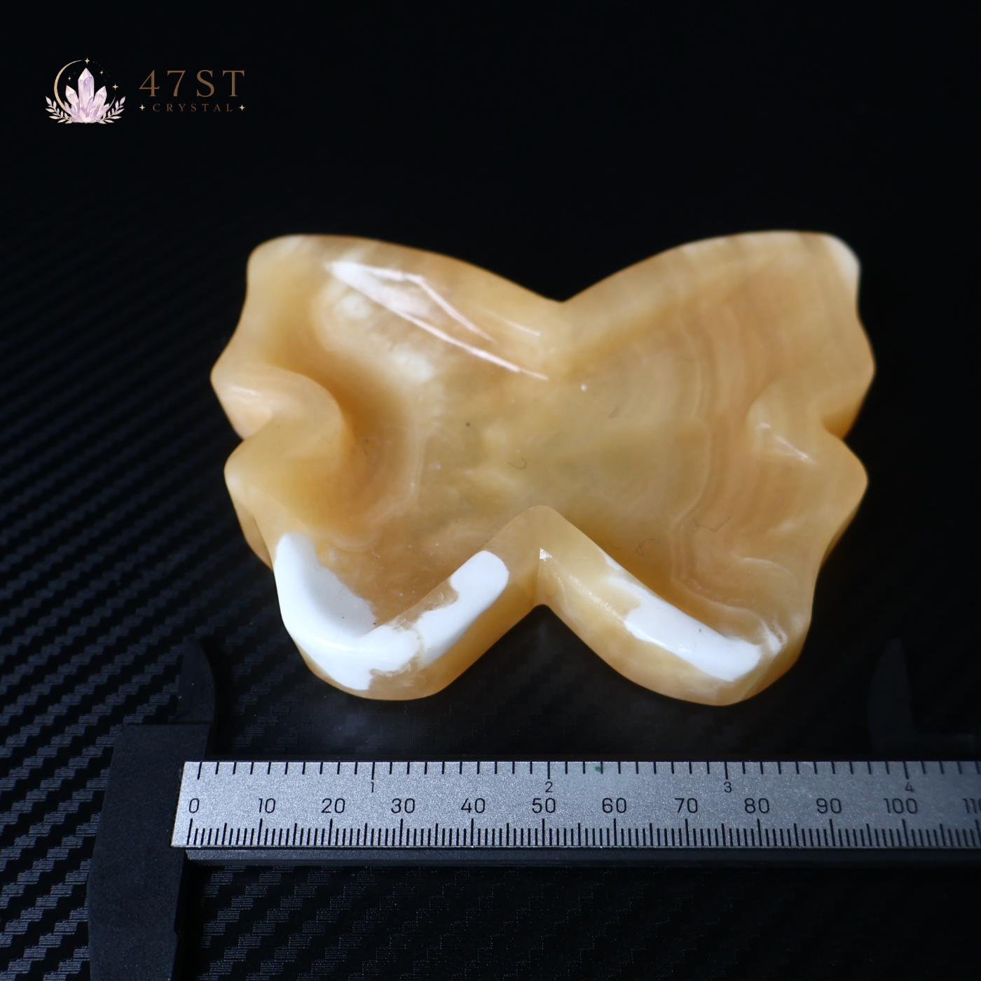 Orange Calcite Butterfly Bowl