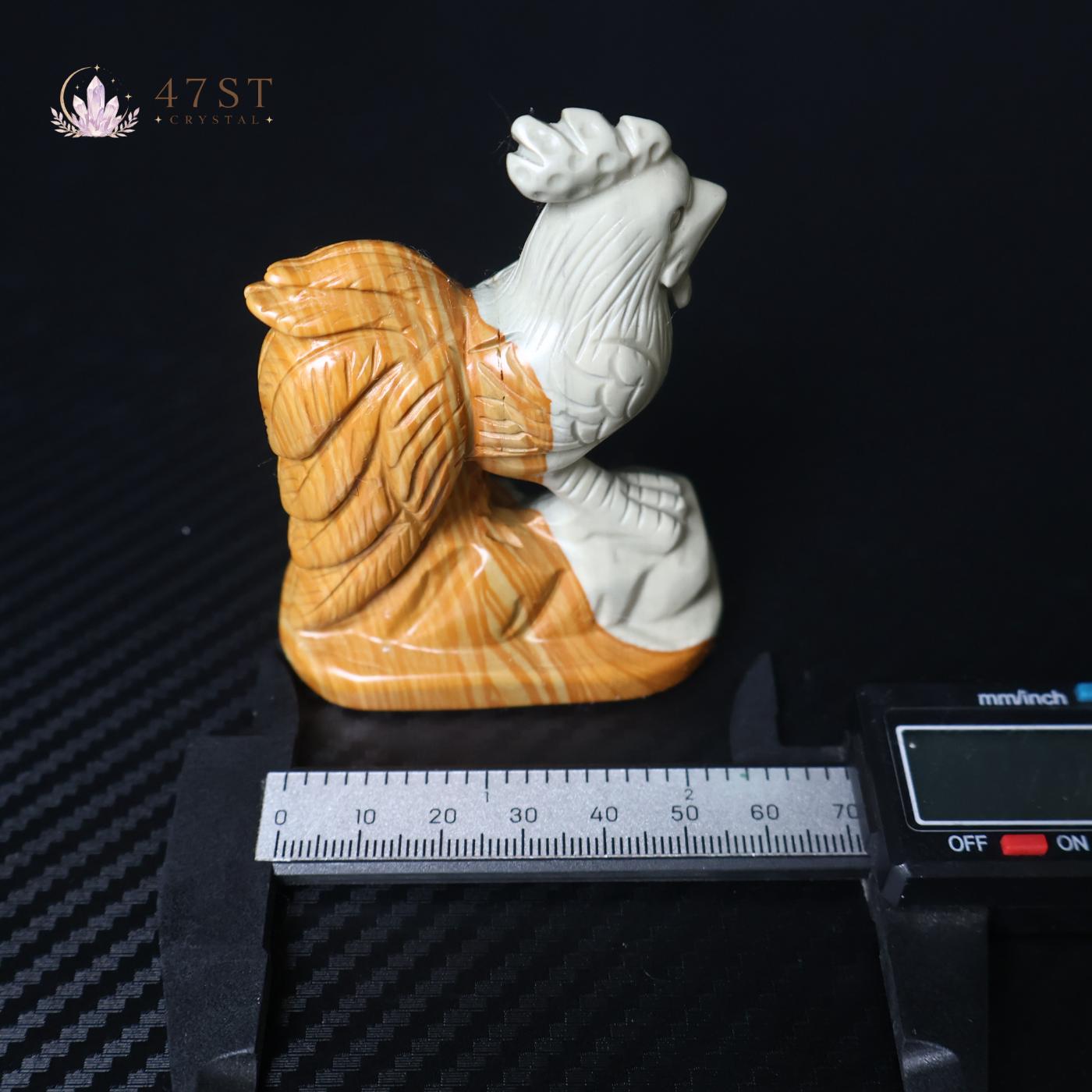 Mix Material Rooster Carving