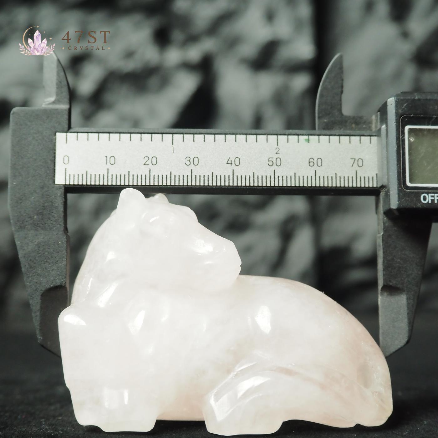 Rose Quartz Horse Carving