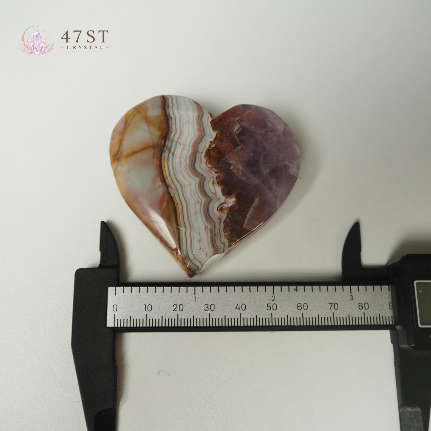Amethyst Agate Heart