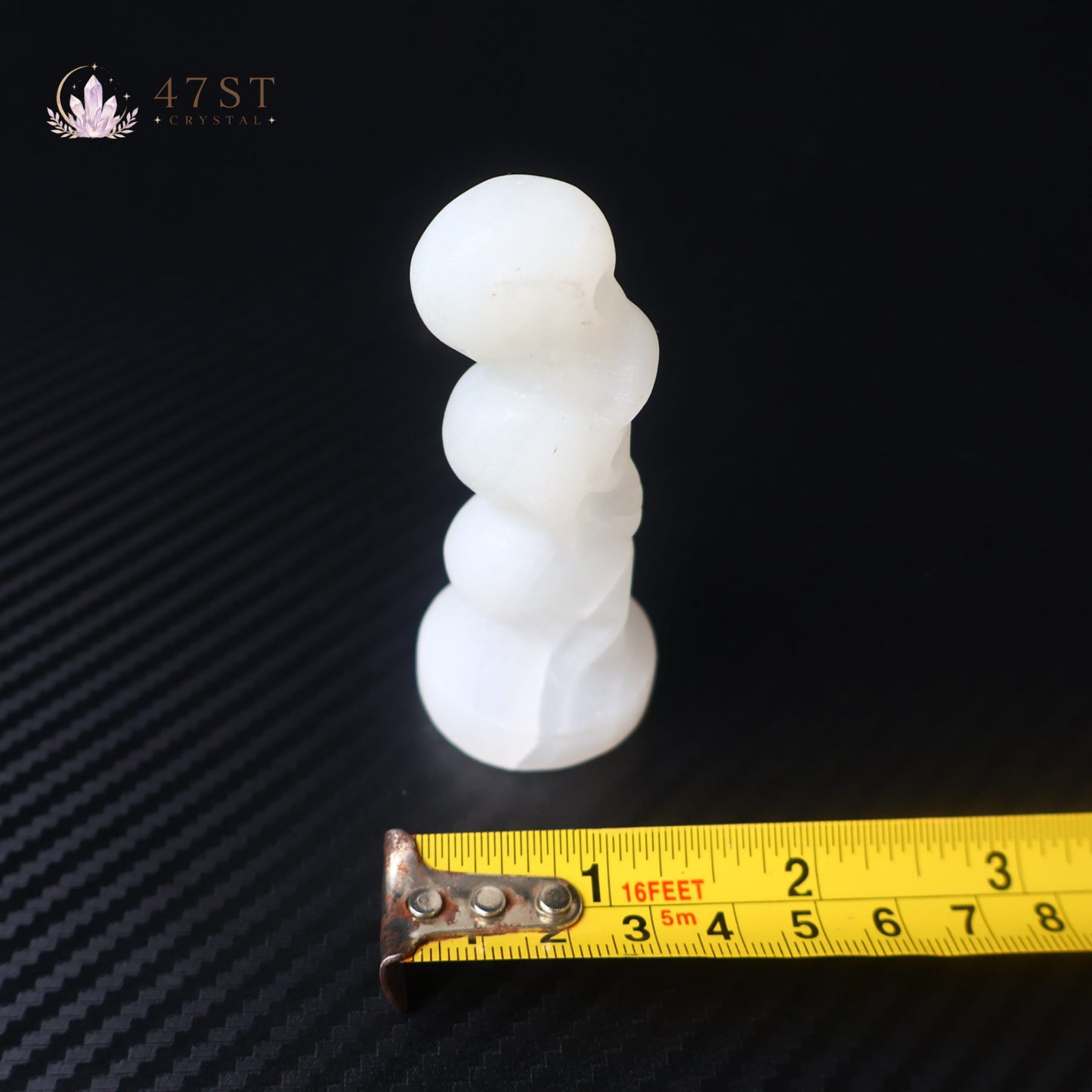 White Jasper Triple Skull Craving