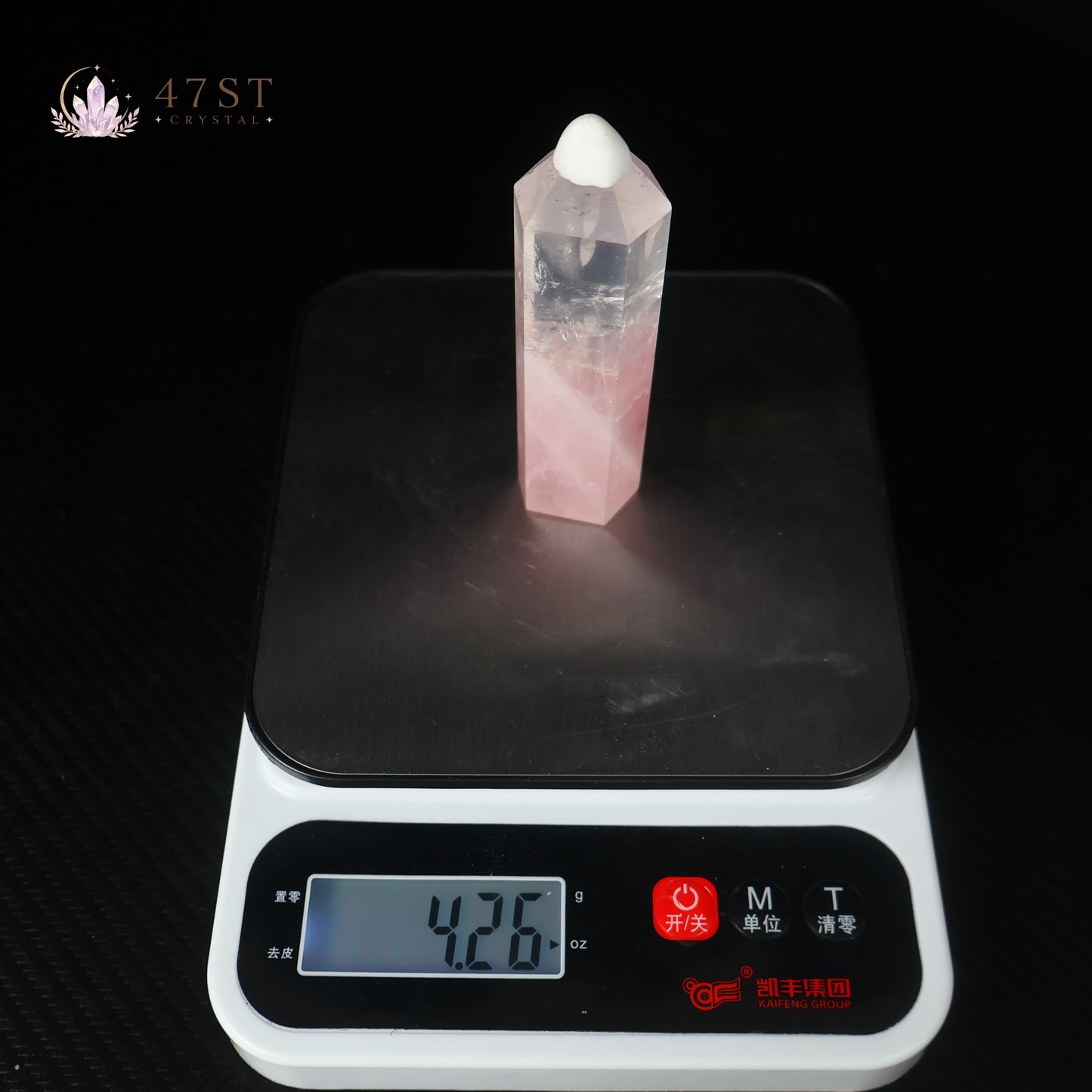 Clear Quartz And Rose Quartz Tower