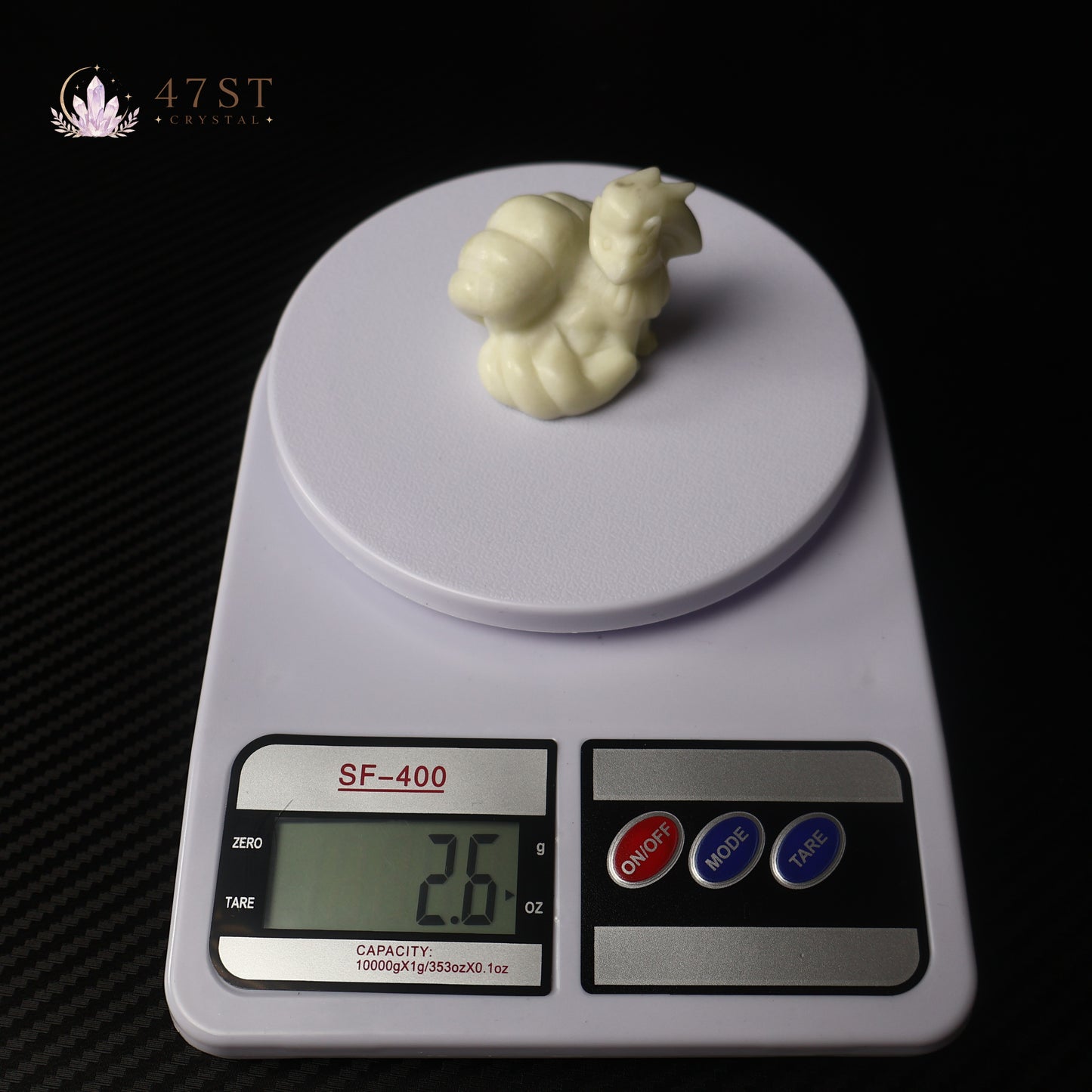 White Jade Ninetales Carving