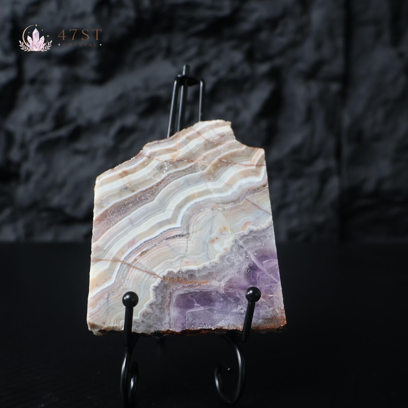 Amethyst Agate Slice Specimen
