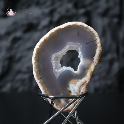 Agate Geode Slice Specimen