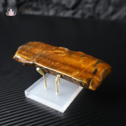 Yellow Tiger Eye Slice Specimen