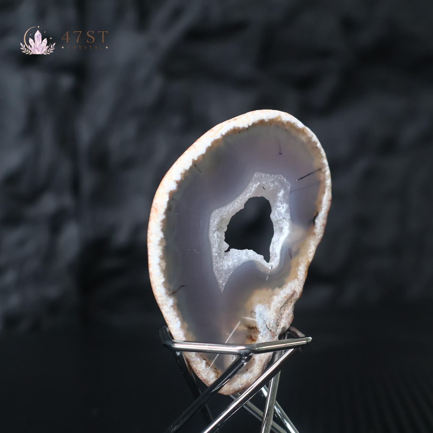 Agate Geode Slice Specimen