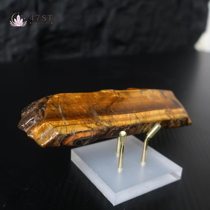 Yellow Tiger Eye Slice Specimen