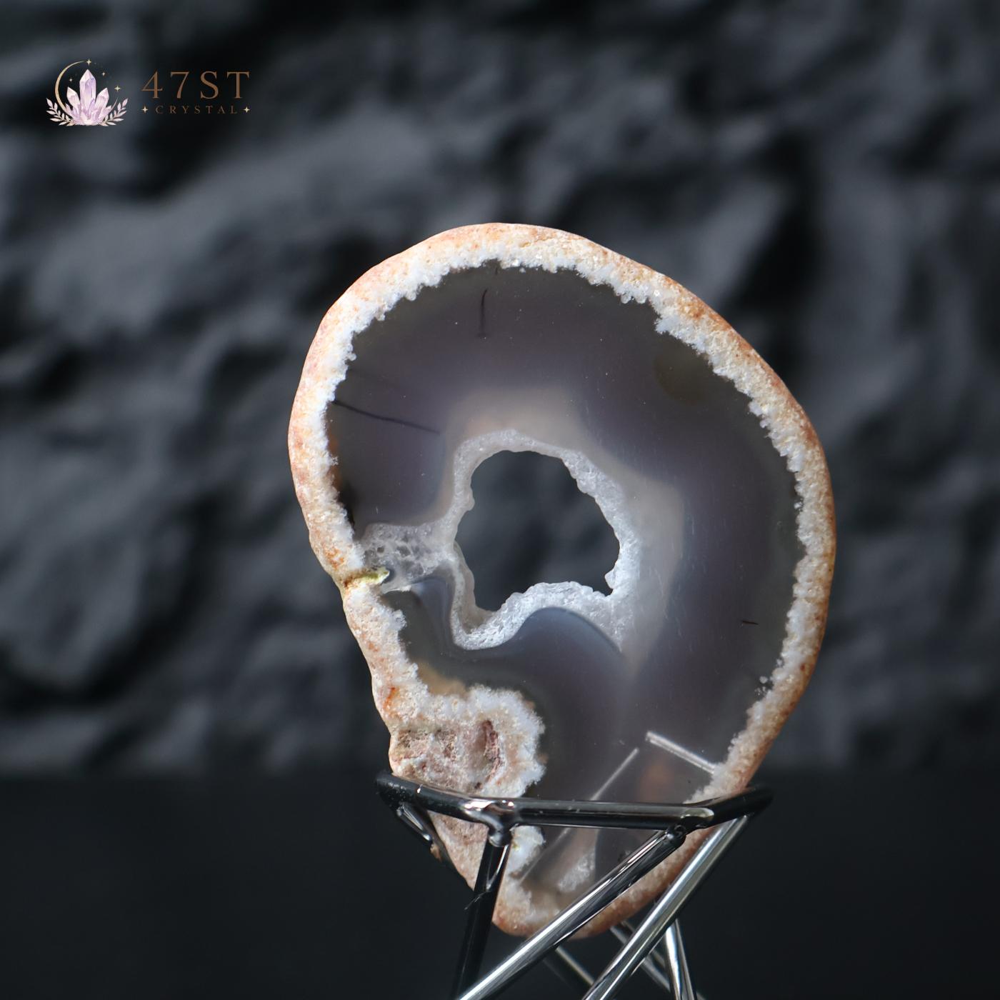 Agate Geode Slice Specimen