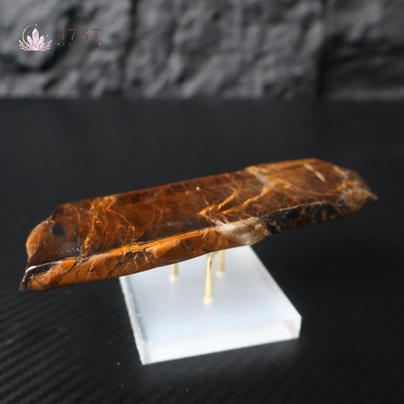 Yellow Tiger Eye Slice Specimen