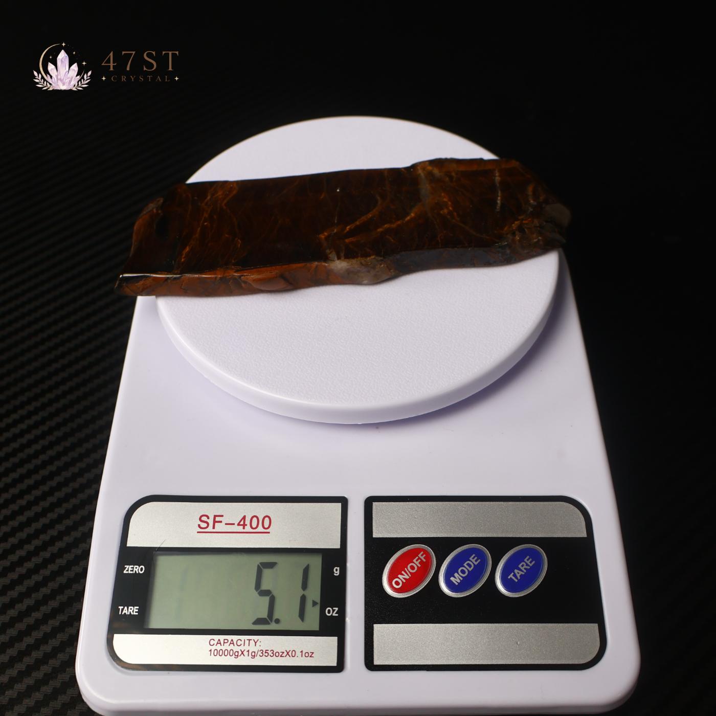 Yellow Tiger Eye Slice Specimen