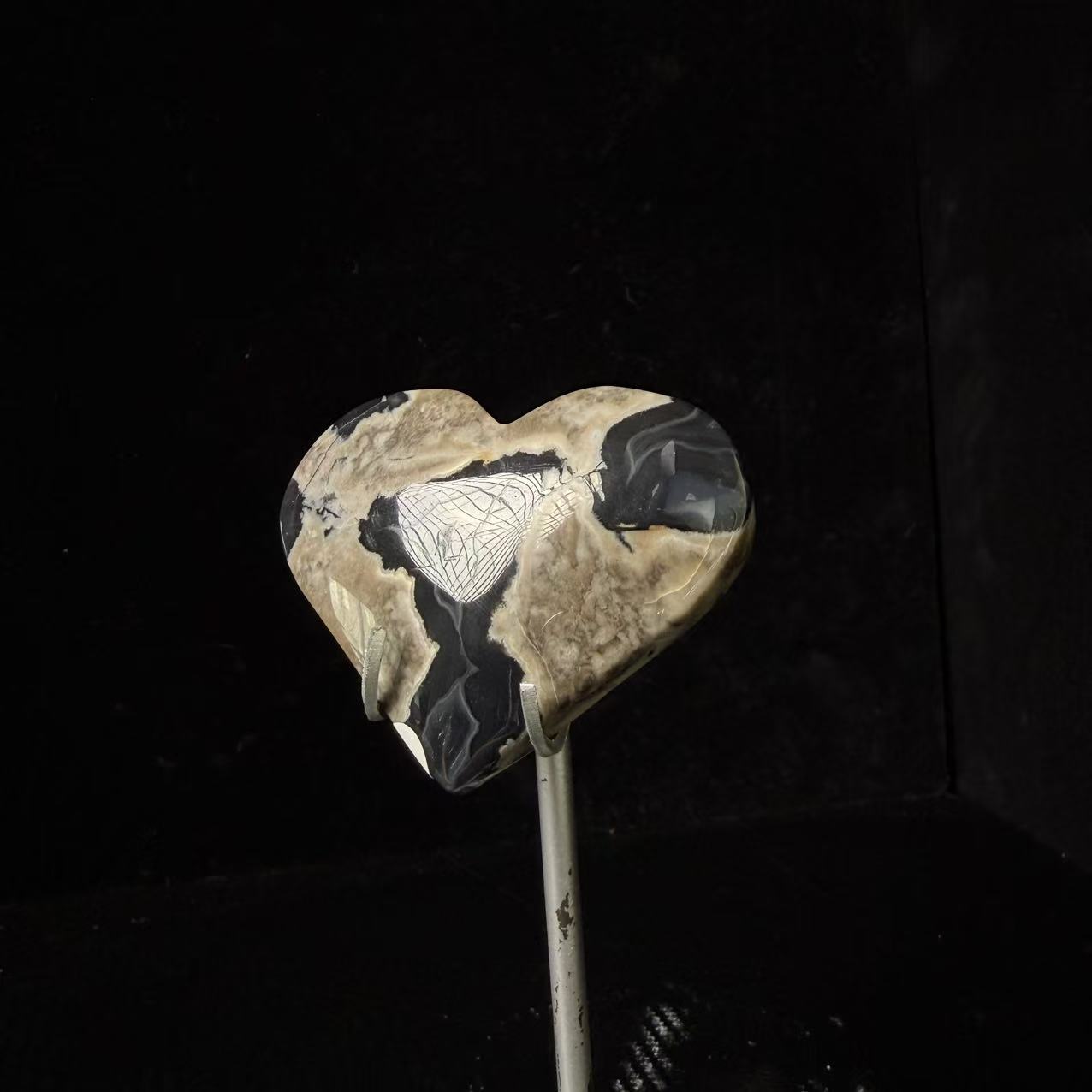 Volcano Agate Heart