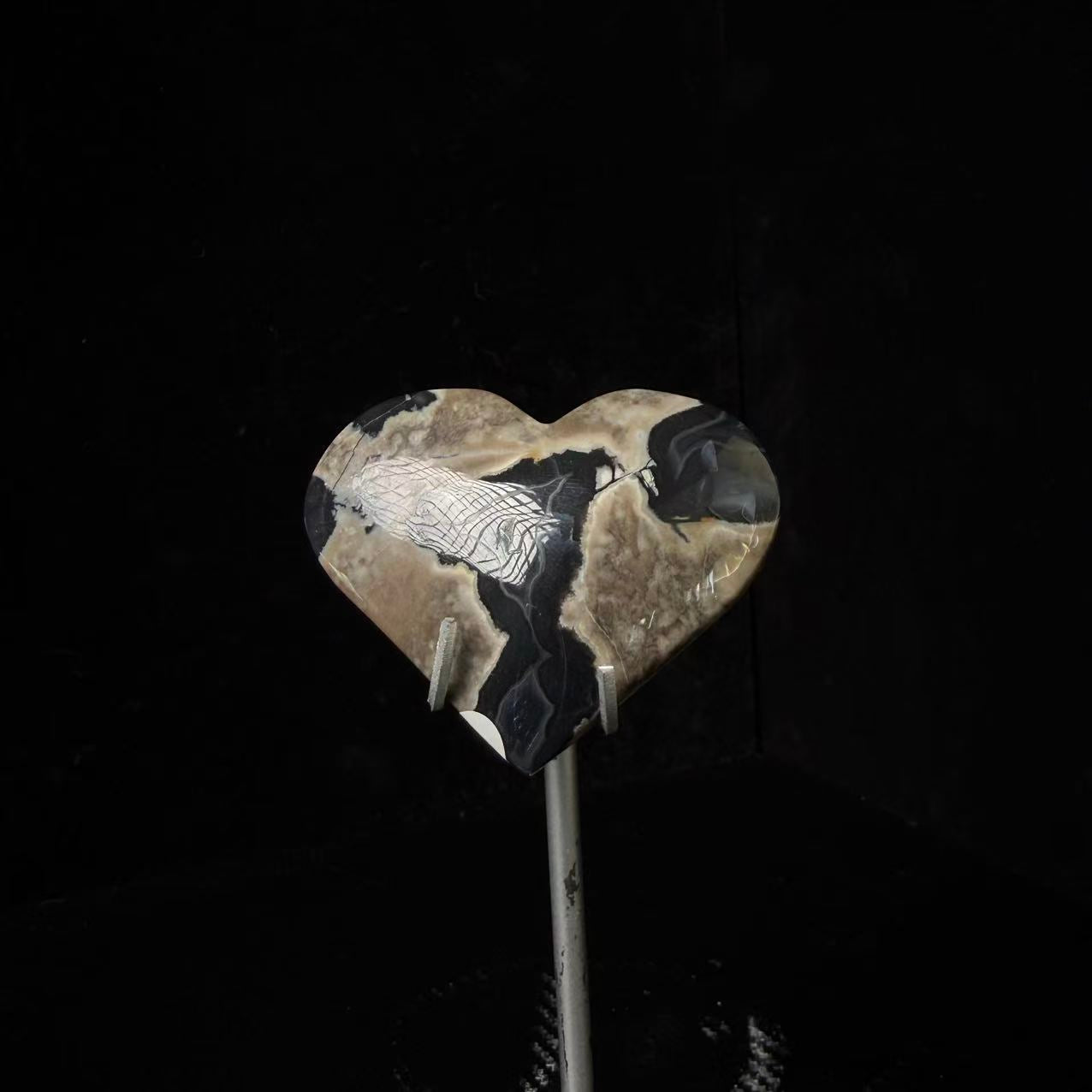 Volcano Agate Heart