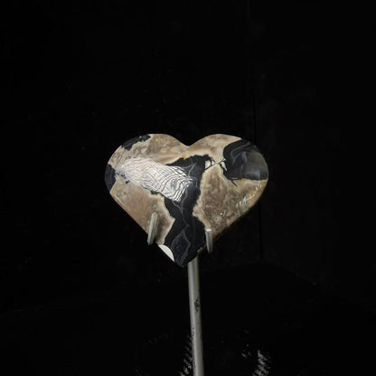 Volcano Agate Heart