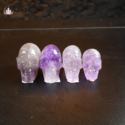 Amethyst Skull Carving