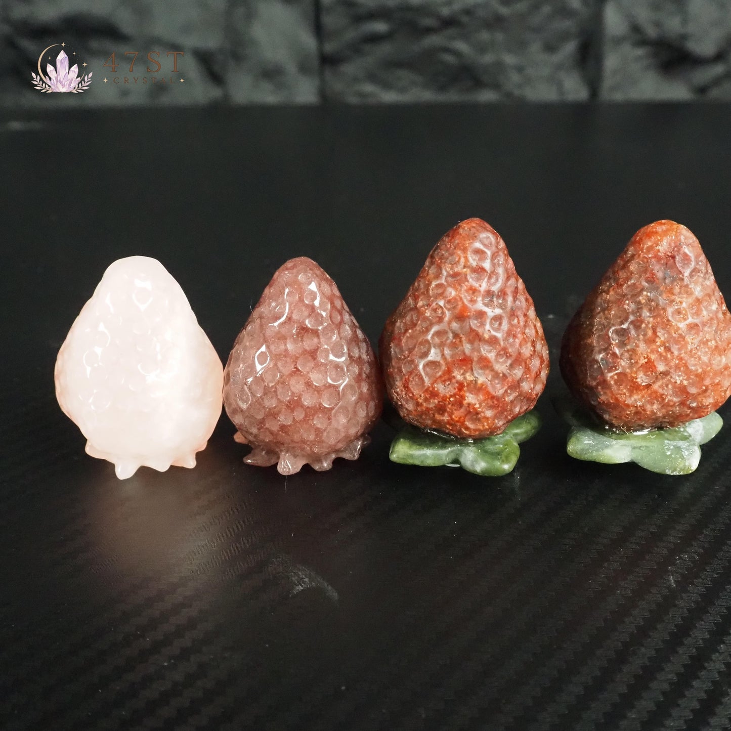 Strawberry Quartz Strawberry Carving