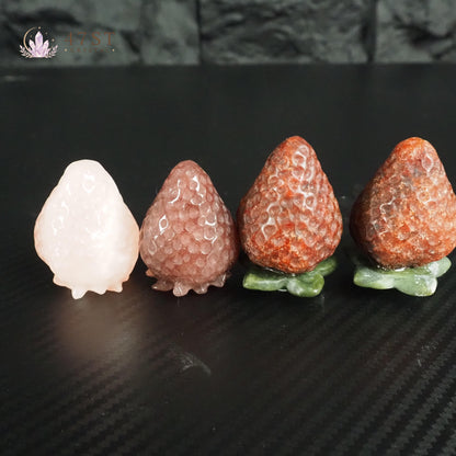 Strawberry Quartz Strawberry Carving
