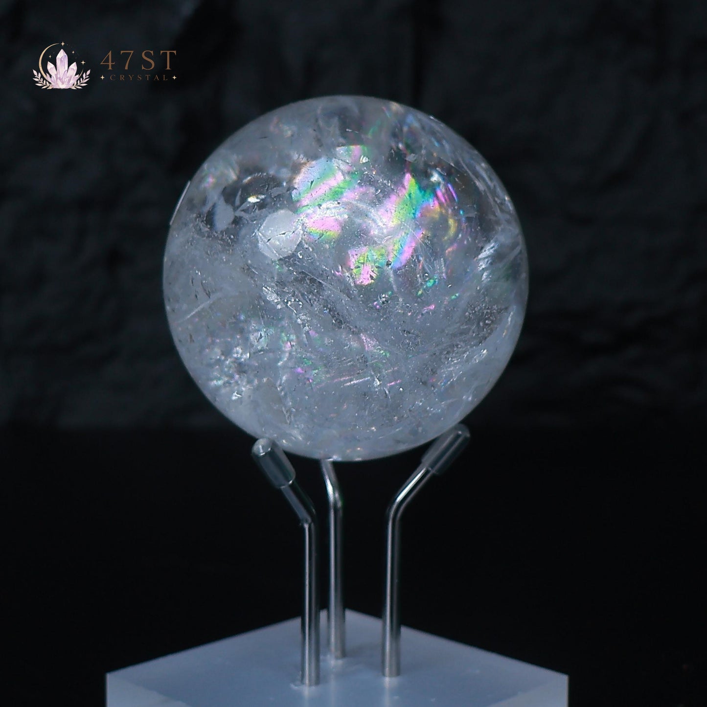 Rainbow Clear Quartz Sphere