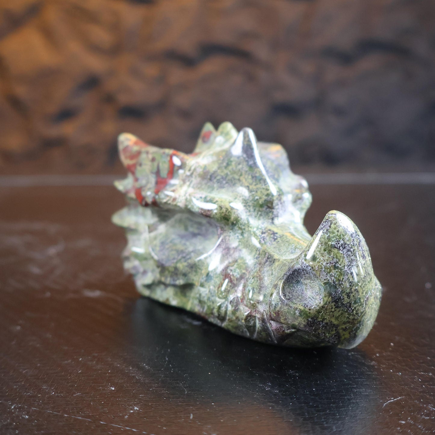 Dragon Blood Stone Dragon Head Carving