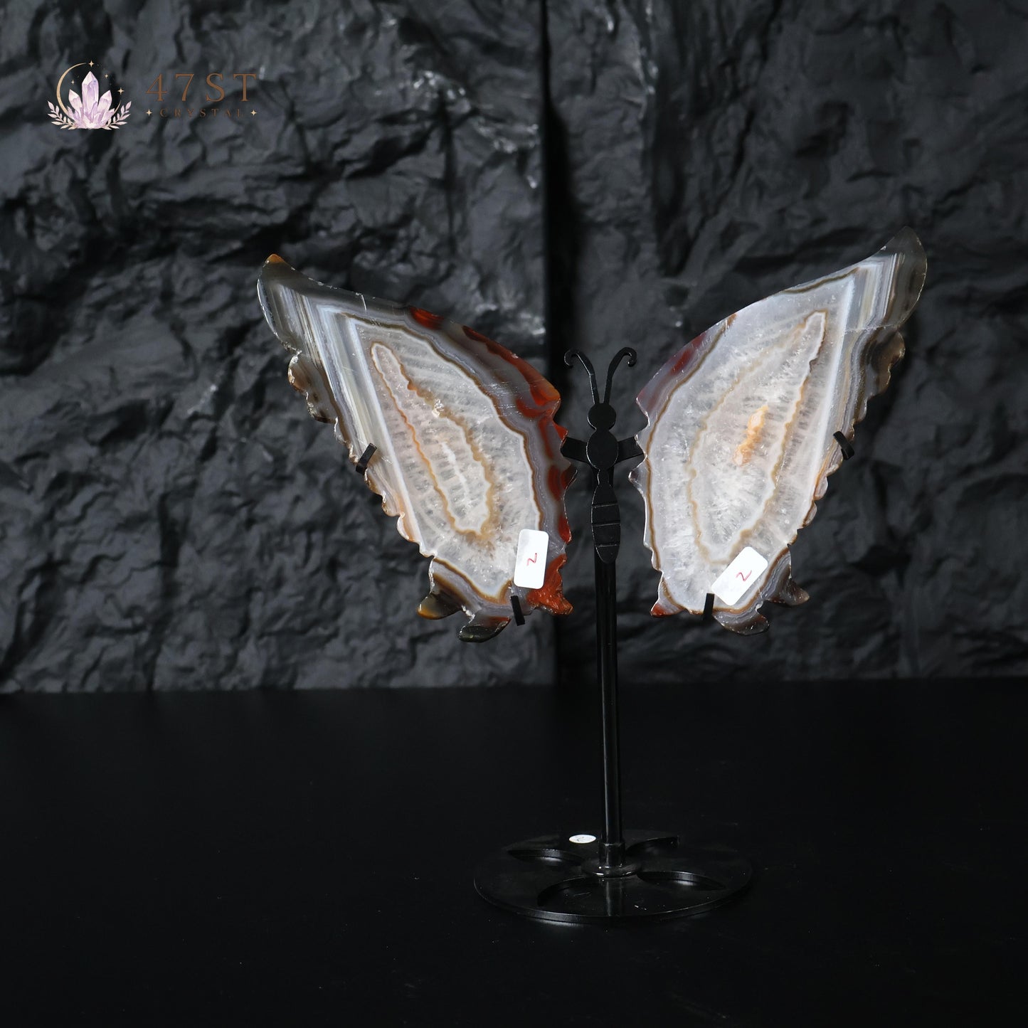 Agate Butterfly Wings Display