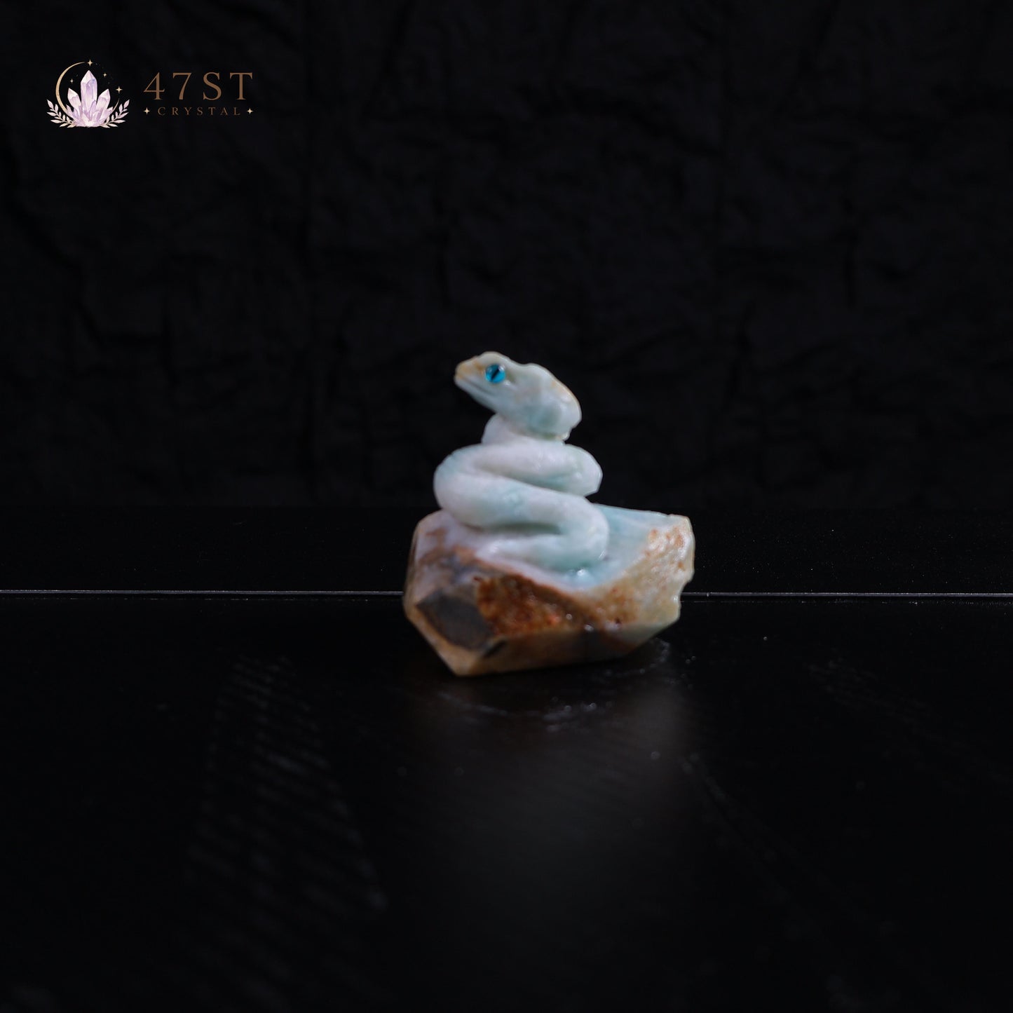 Caribbean Calcite Snake Carving