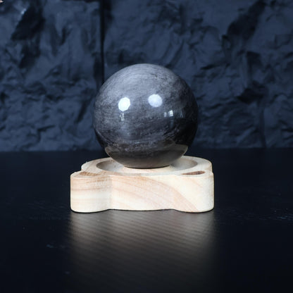 Silver Sheen Obsidian Sphere
