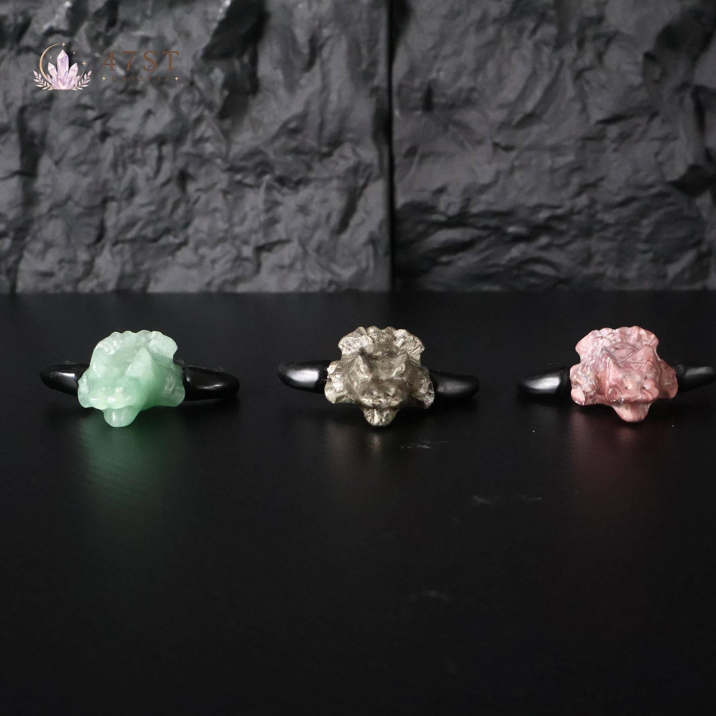 Crystal Bull Skull Carving