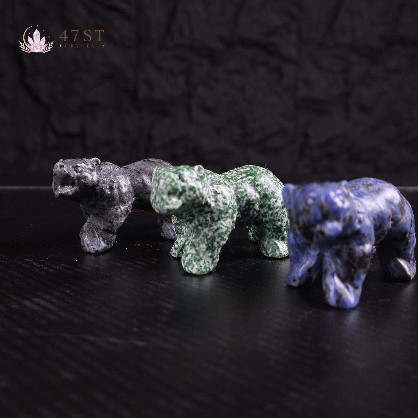 Multi-Stone Bear Carving
