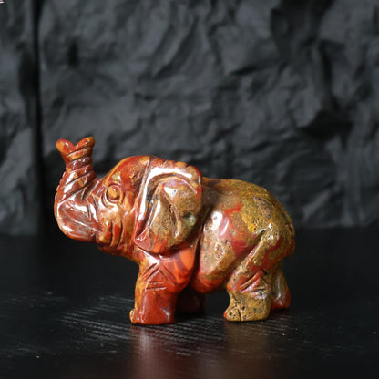 Ocean Jasper Elephant Carving