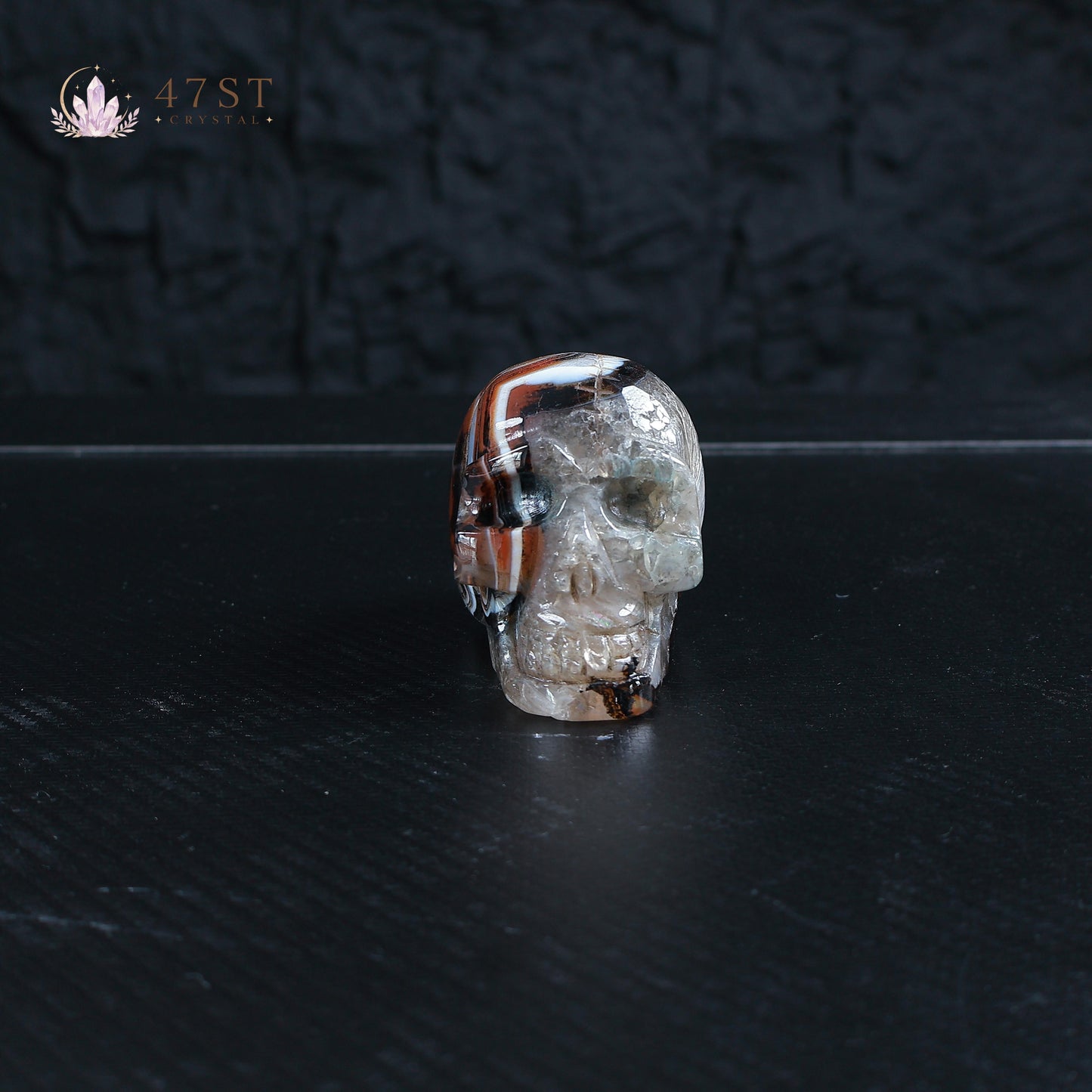 Sardonyx Skull Carving