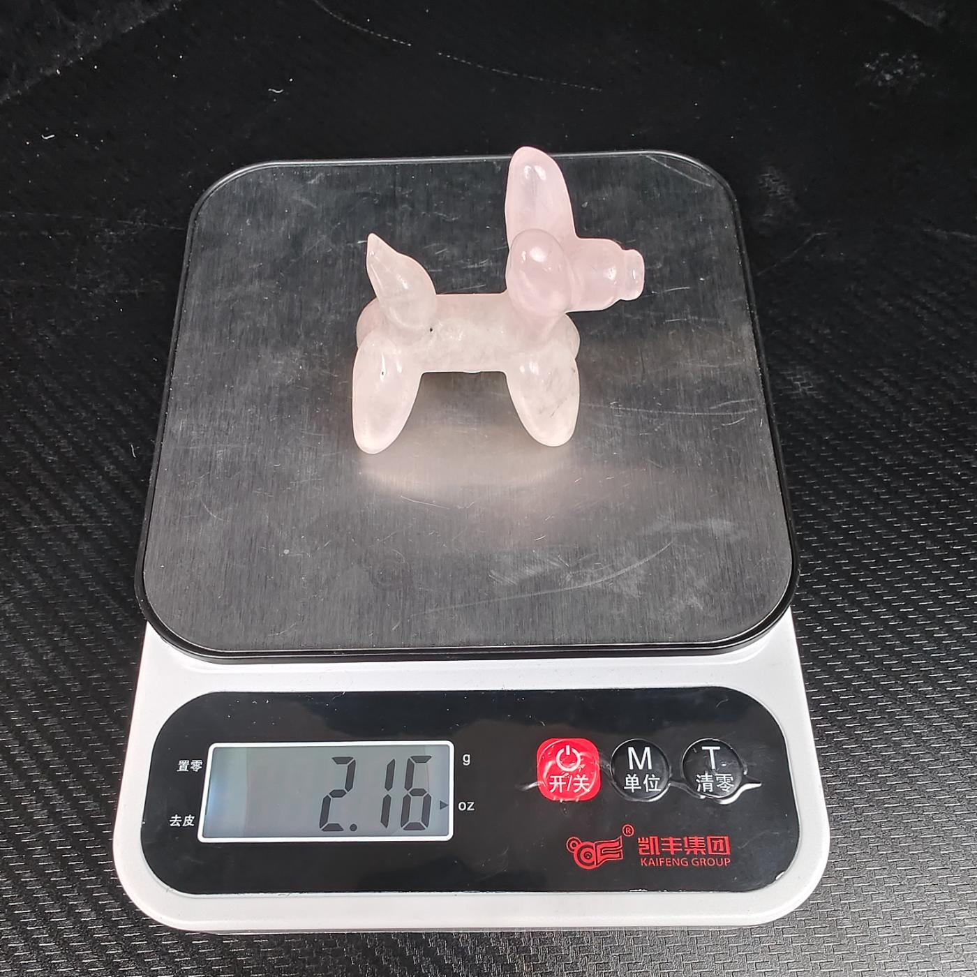 Rose Quartz Balloon Dog
