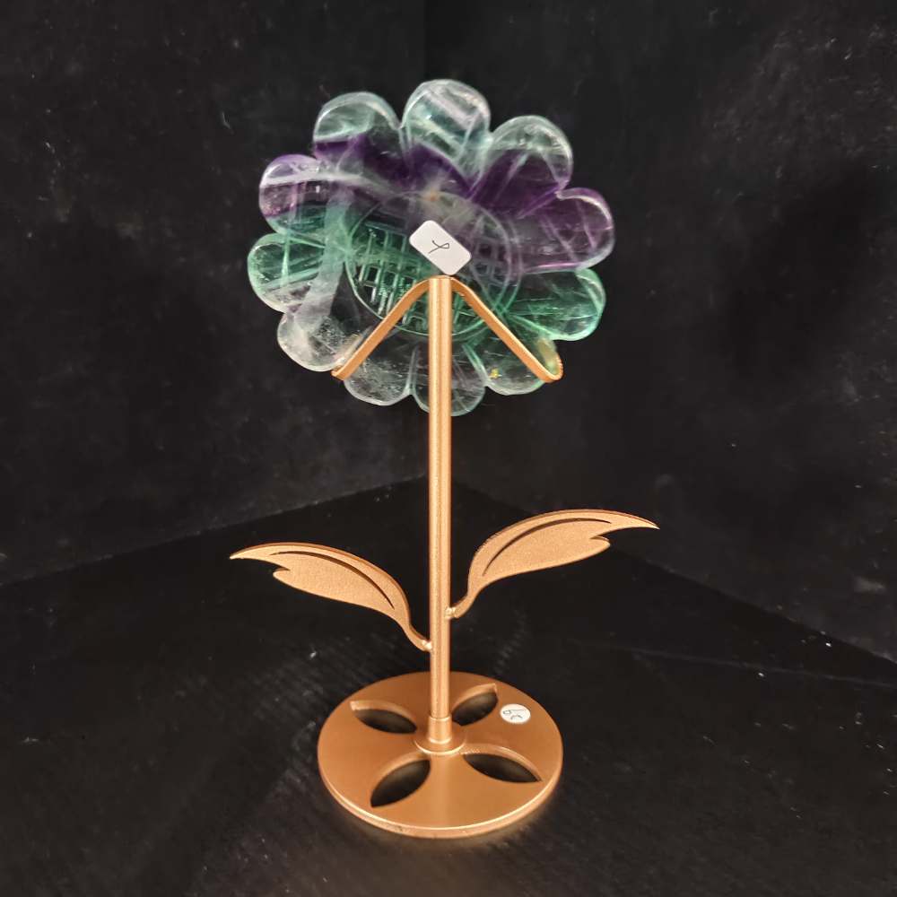 Fluorite Sunflower Crystal Sculpture