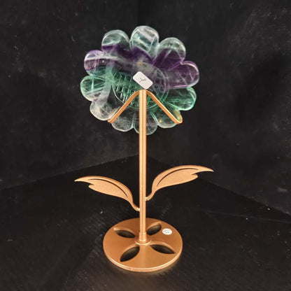 Fluorite Sunflower Crystal Sculpture