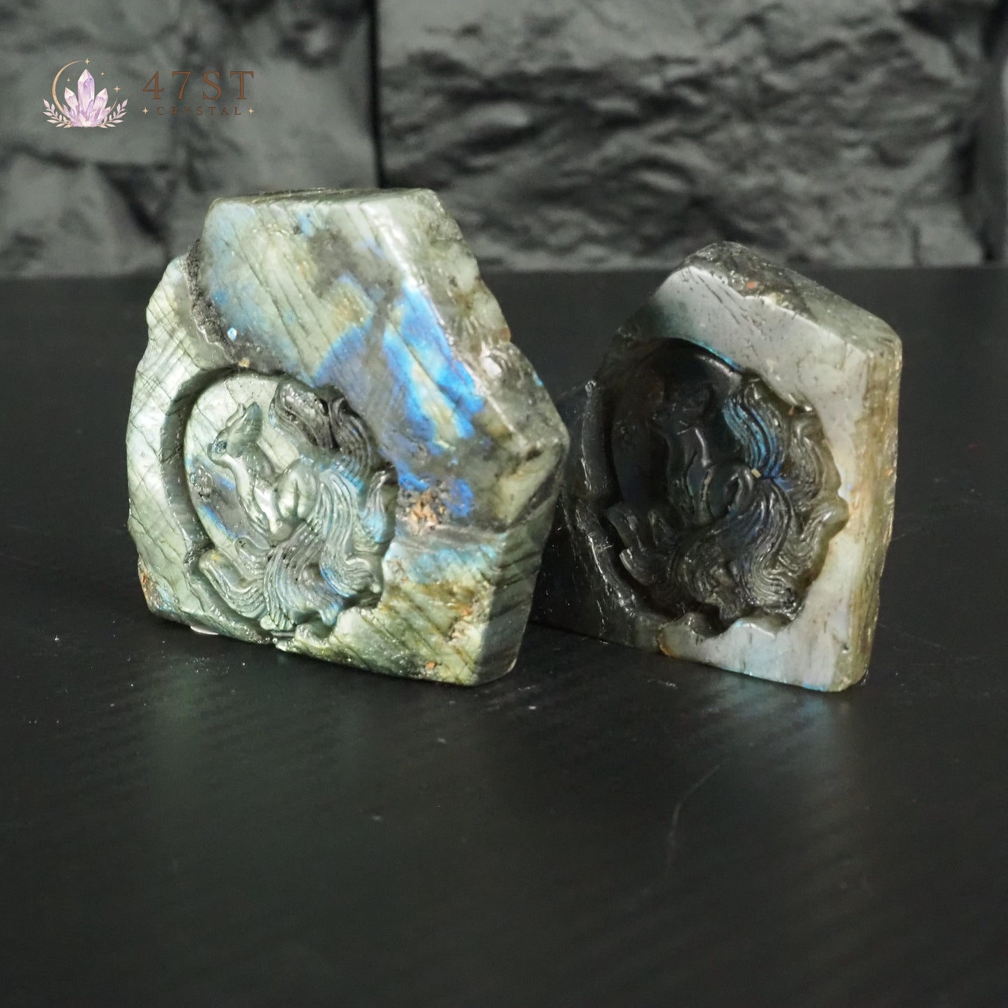 Labradorite Fox Carving