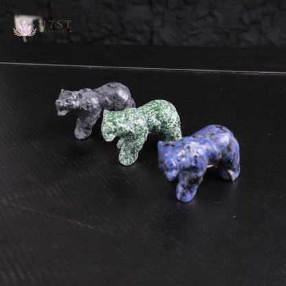 Multi-Stone Bear Carving