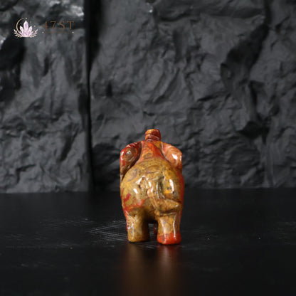 Ocean Jasper Elephant Carving