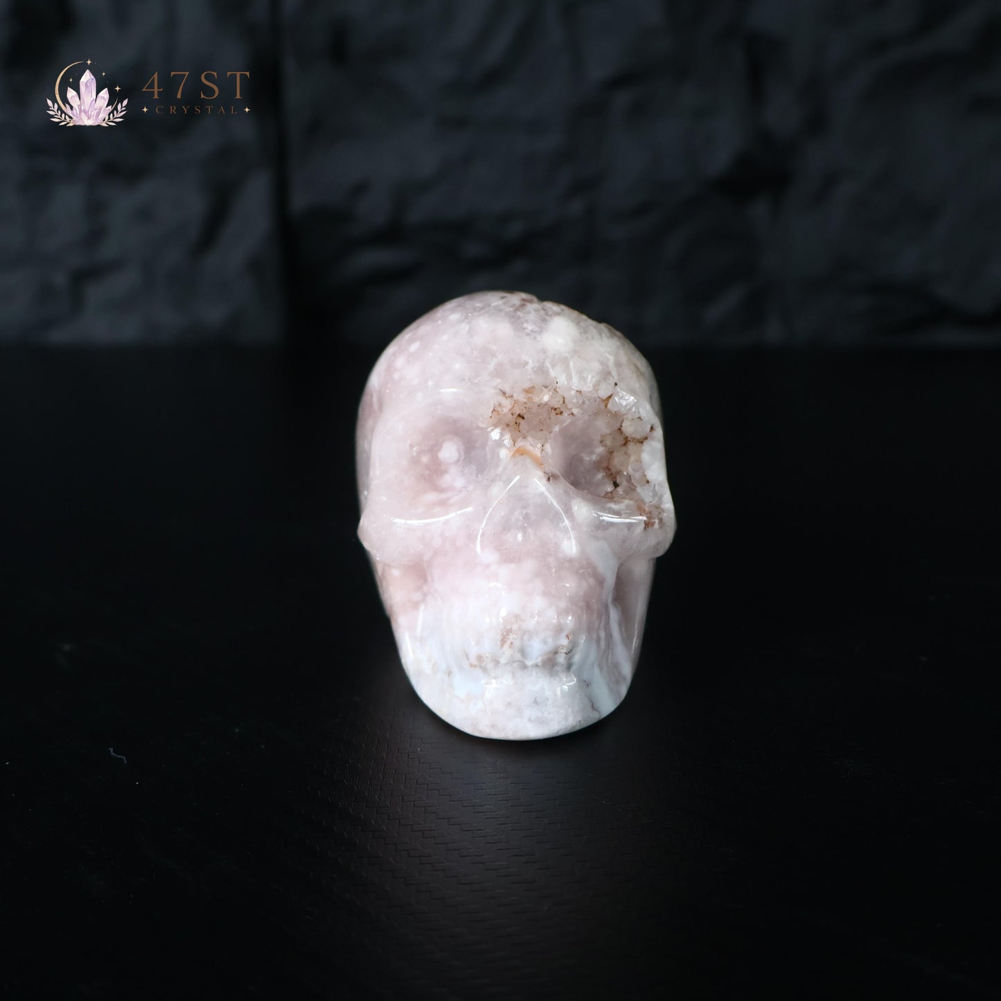 Pink Amethyst Skull Carving