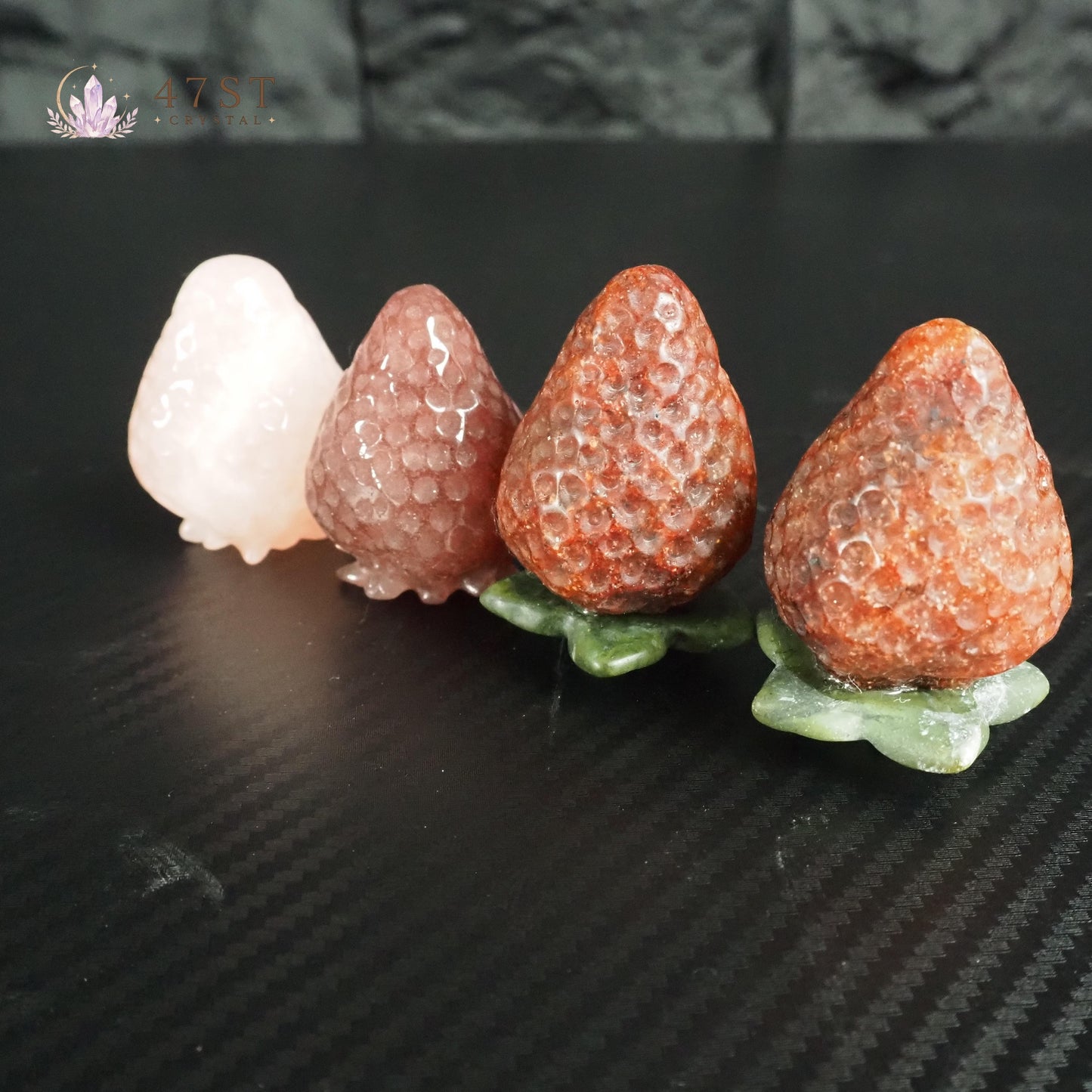 Strawberry Quartz Strawberry Carving