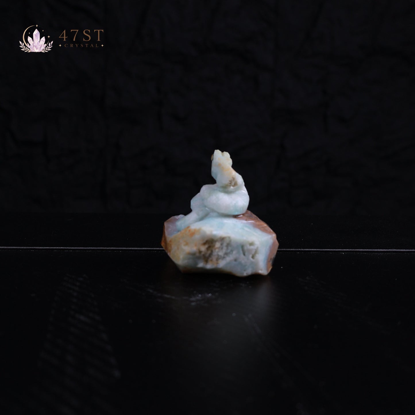 Caribbean Calcite Snake Carving