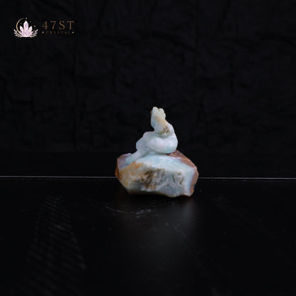 Caribbean Calcite Snake Carving