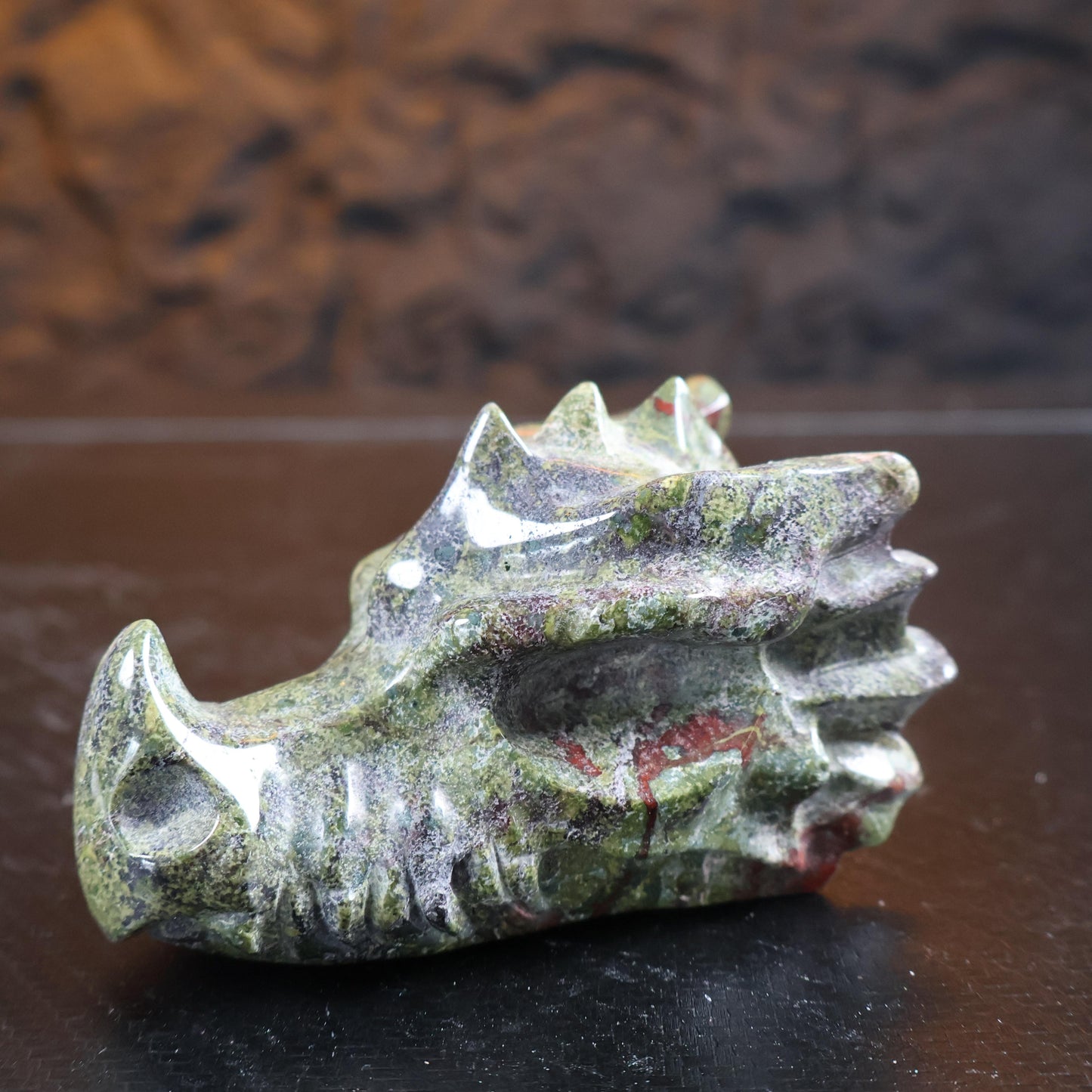 Dragon Blood Stone Dragon Head Carving