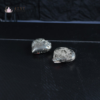 Pyrite Heart Carving