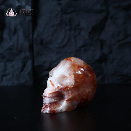Fire Quartz Skull