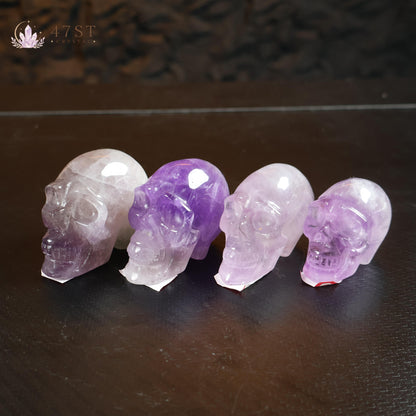 Amethyst Skull Carving